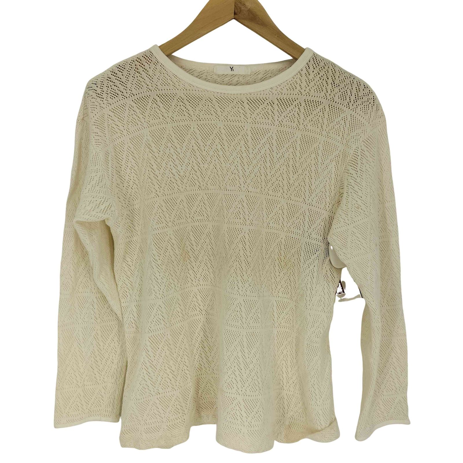 ワイズ Ys 80S 初期タグ クルーネック L/S メッシュ トップ シャツ レディース 表記無