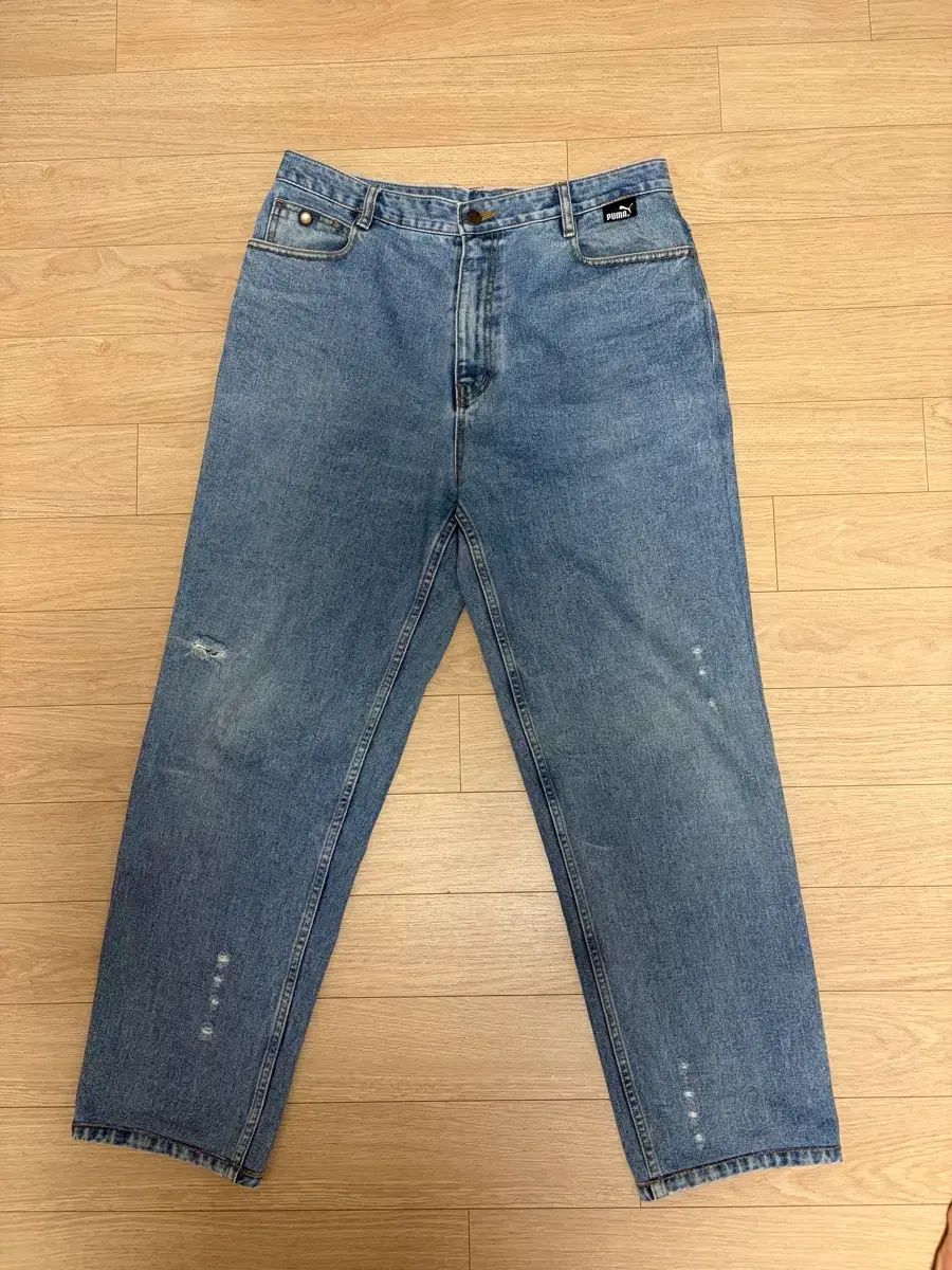 90s 国際市場 プーマ 쌍단추 ヴィンテージ デニムパンツ