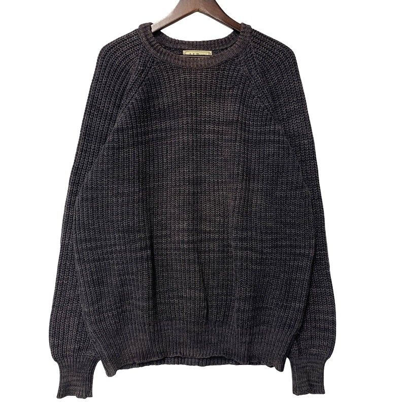 【中古品】 L.L.Bean エルエルビーン LOW GAUGE COTTON KNIT SHIRT ローゲージ コットン ニット USA製 長袖 トップス 【146-260607-as-13-izu】