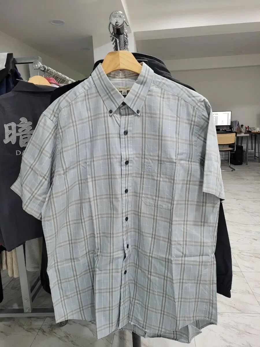 バーバリー ロンドン チェック 半袖シャツ XL 110