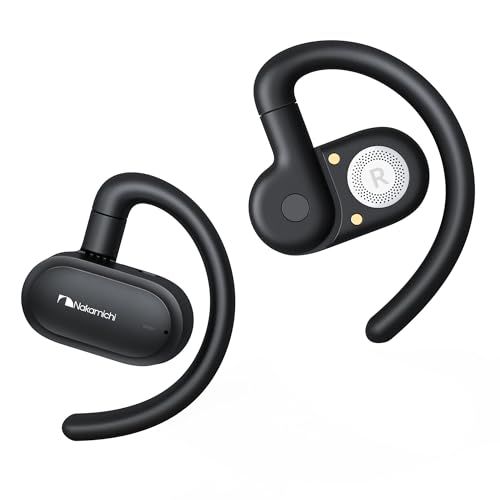 Nakamichi オープンイヤー型イヤホン Bluetooth 5.4 耳を塞がない 音漏れ防止 低音補正アルゴリズム 耳掛けイヤフォン 角度調整可能 最大30時間音楽再生 マルチポイント ながら聴き ワイヤレスイヤホン ELITE OWS dc6f26f2