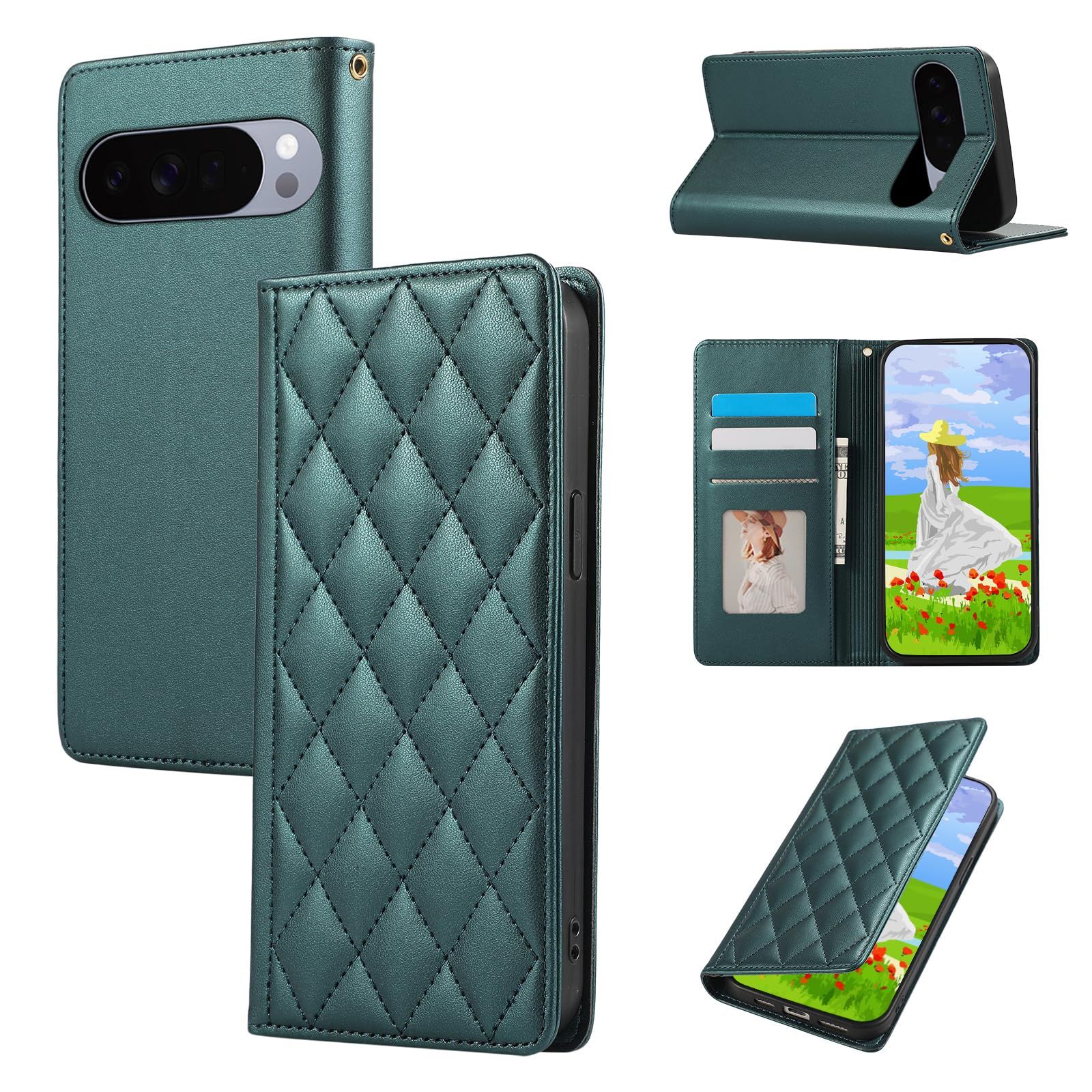 Bargain Item Gedurya Google Pixel 10 Pro XL Case Notebook Type Google Pixel 10 Pro XL Case Cell Phone Cover RFID Blocking Card Storage Wallet Type Google Pixel 10 Pro XL Smartphone Case 6.8 in