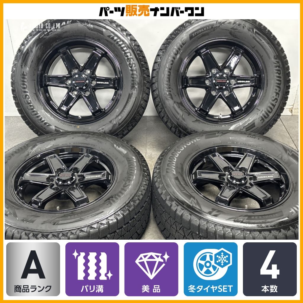 【2025年製 バリ溝 美品】WEDS キーラー タクティクス 17in 7.5J +40 PCD139.7 ブリヂストン ブリザック DM-V3 265/65R17 パジェロ
