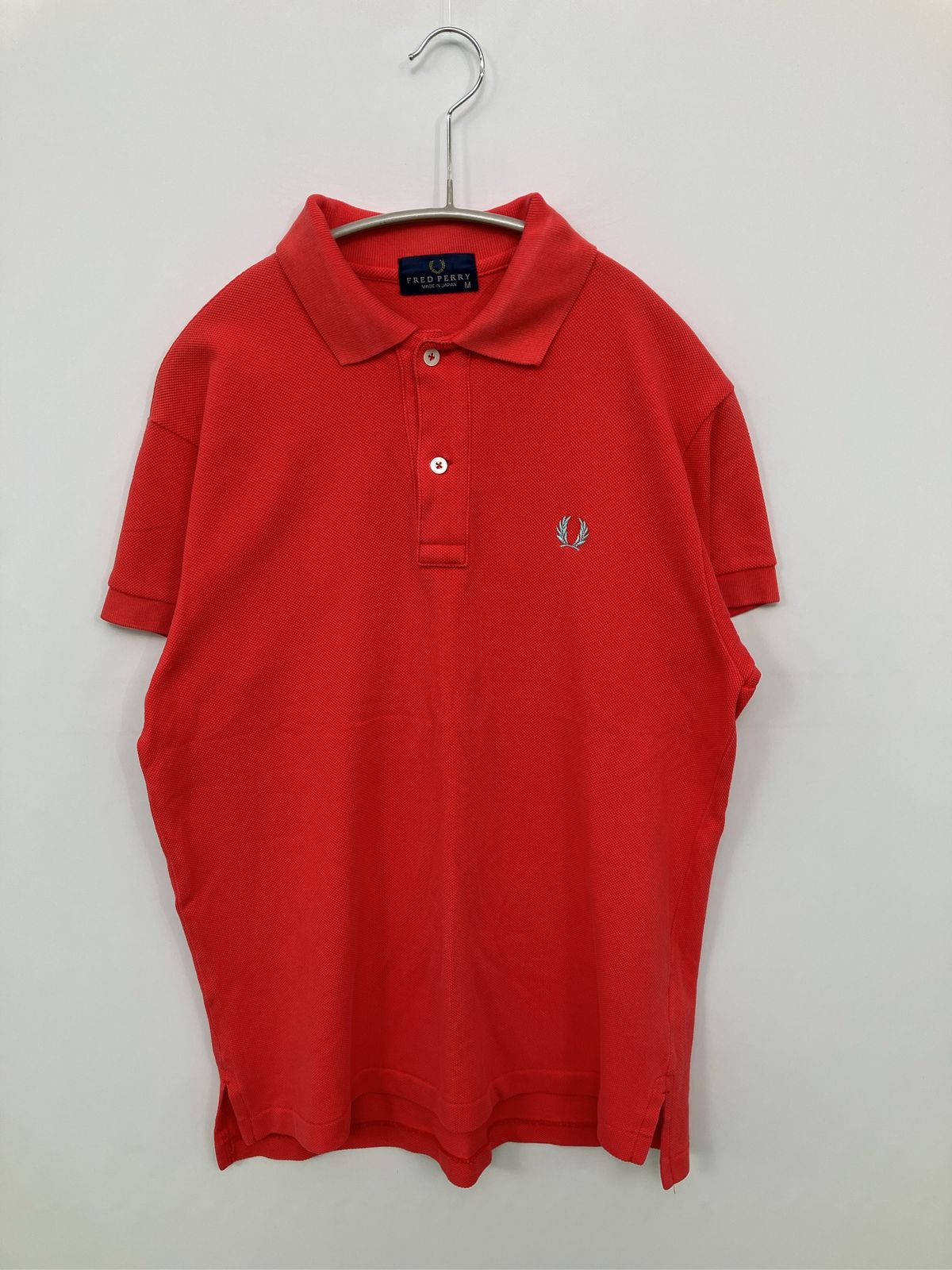 FRED PERRY フレッドペリー ポロシャツ M レッド 無地 ワンポイント ブランドロゴ 半袖 メンズ レディース 7,370円