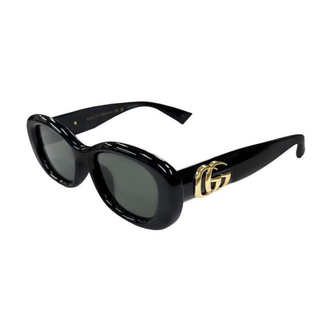 GUCCI アジアンモデル GG1829SK 001 EMBLEM Made In Italy レディース オーバル ブラック系