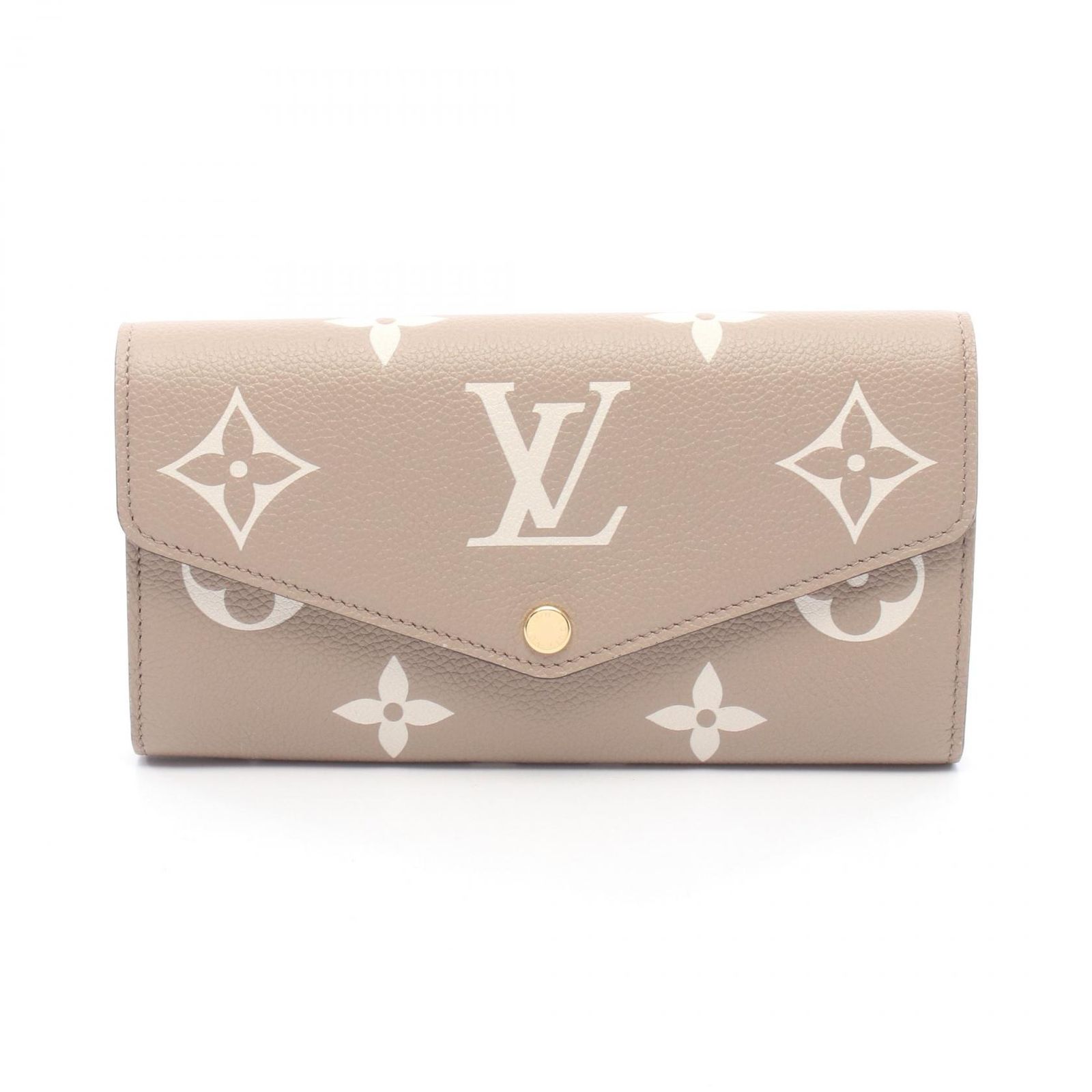 LOUIS VUITTON ルイ・ヴィトン ポルトフォイユ サラ モノグラムアンプラント トゥルトレール クレーム 二つ折り長財布