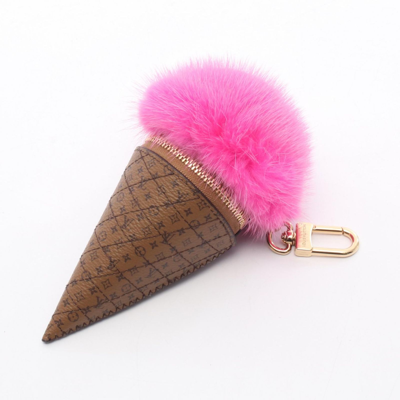 LOUIS VUITTON ルイ・ヴィトン LVアイスクリーム モノグラムリバース ローズ チャーム