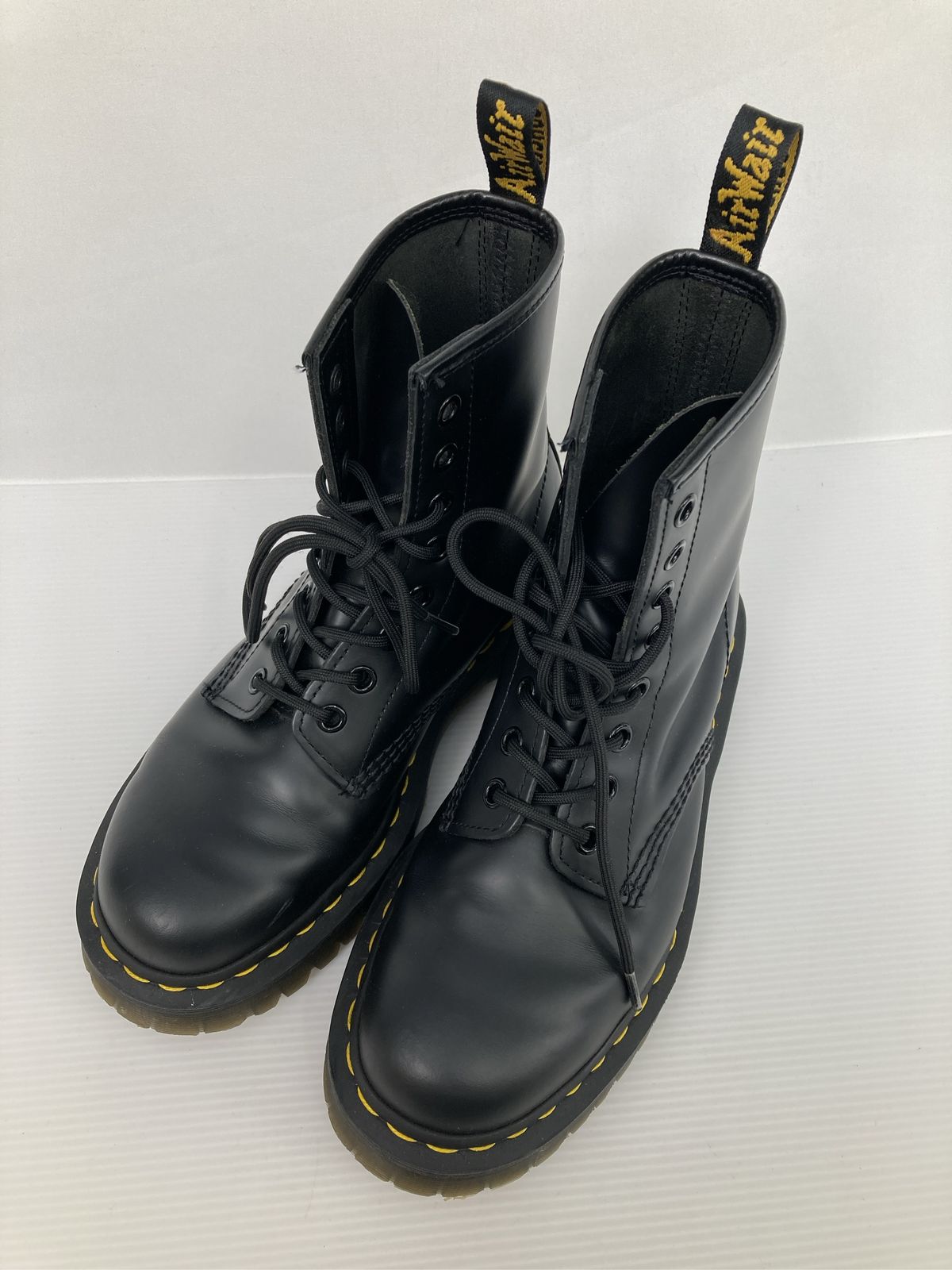 Dr.Martens ドクターマーチン ブーツ UK 5 / EU 38 / US M 6 / US L 7 ブラック 合成皮革/人工皮革 無地 ラウンドトゥ ショート レースアップ 紐 ジップアップ フラット プレーントゥ メンズ レディース