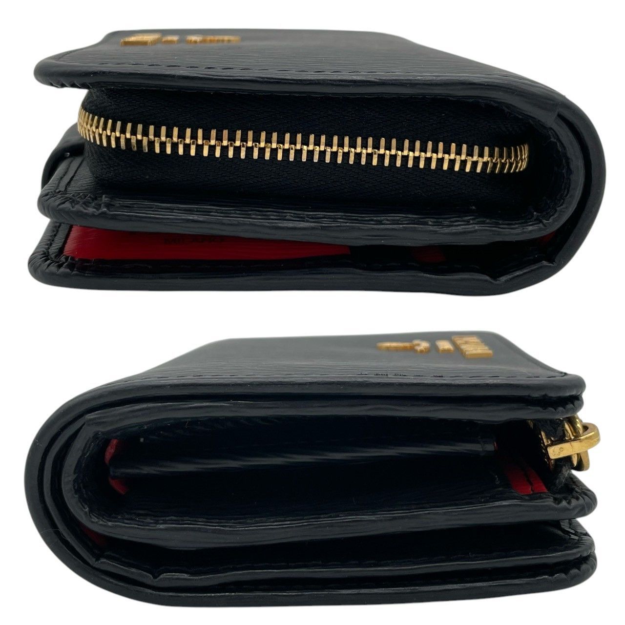 新品同様】プラダ PRADA 二つ折り財布 ヴィッテロムーヴ ブラック