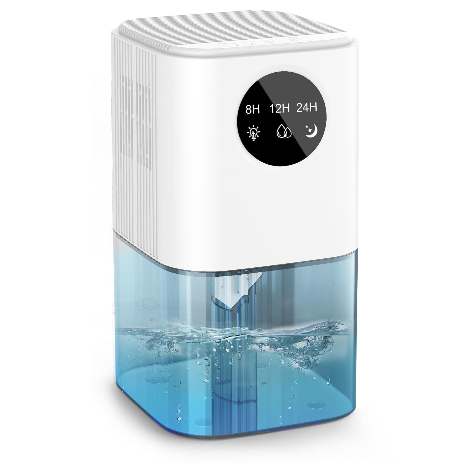 除湿機 小型 除湿器 省エネ 【2025最新型? 梅雨対策】 1500mL大容量水タンク 静音 狭い空間向け 湿気取り カビ対策 コンパクト 8~24時間切タイマー 満水自動OFF 7色LEDライト 押入れ/下駄箱/脱衣所/洗面所/風呂場 ペルチェ式除湿機 ★