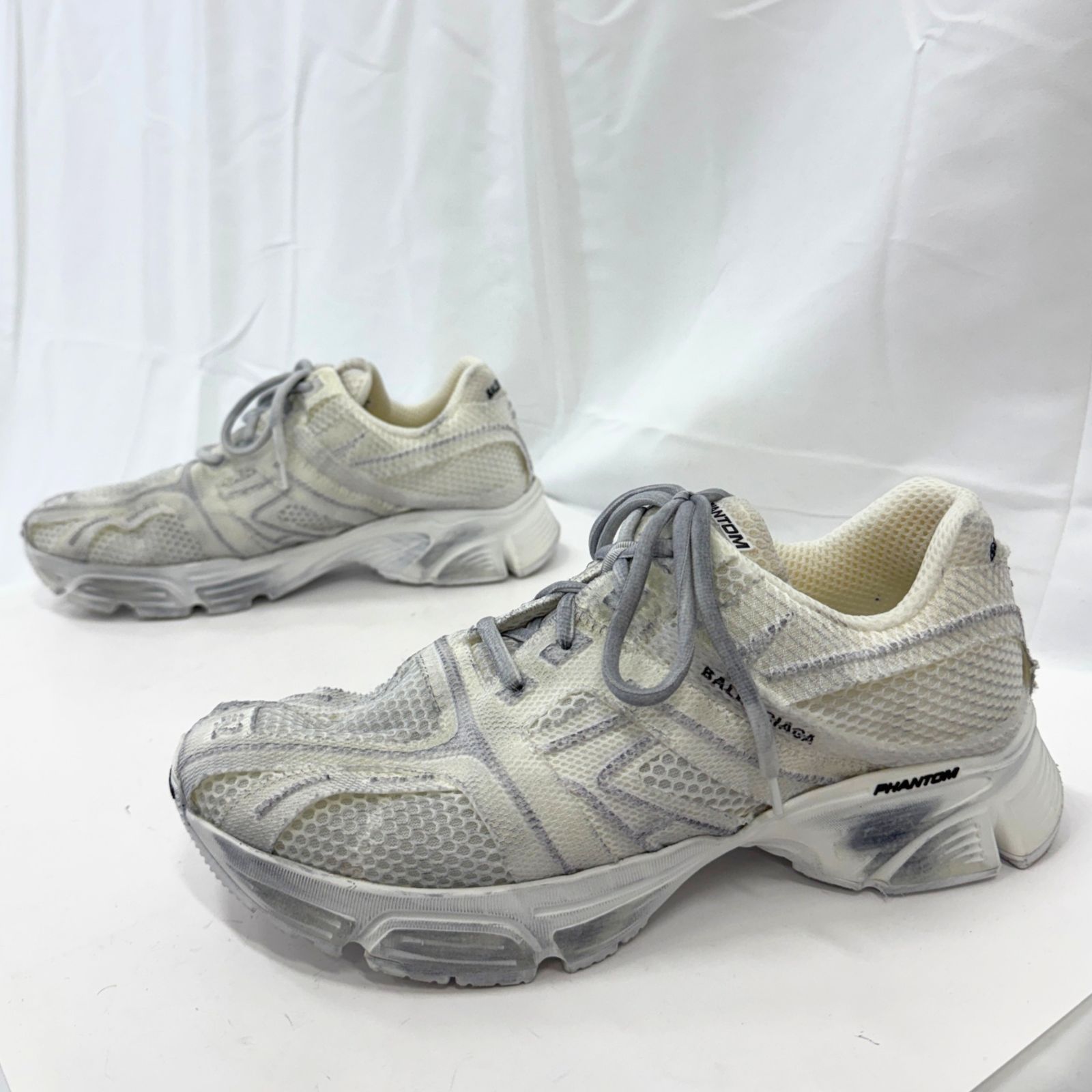 BALENCIAGA Phantom スニーカー ホワイト×グレー 42サイズ - メルカリ