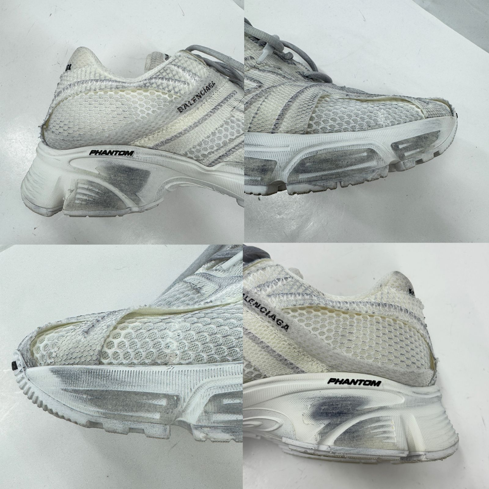 SALE【新品】BALENCIAGA PHANTOM SNEAKER 42 BALENCIAGA Phantom スニーカー ホワイト×グレー 42サイズ - メルカリ