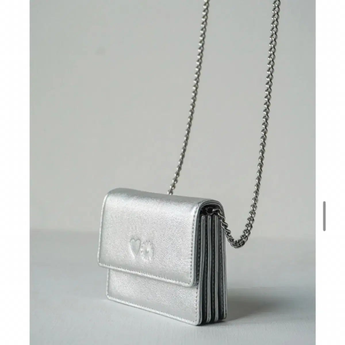 Saenginstudios flower heart wallet シルバー ミニバッグ クロスバッグ
