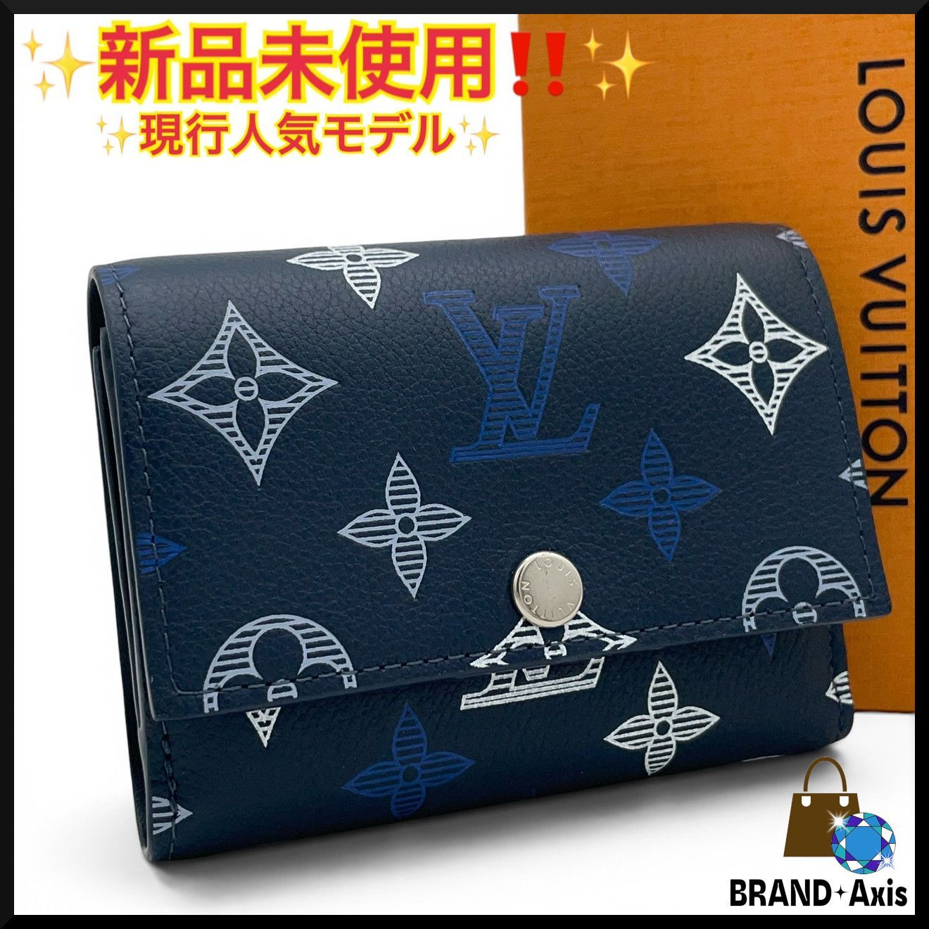 【新品未使用】ルイヴィトン Louis Vuitton 三つ折り財布 ヴィクター･ウォレット モノグラム･シャドウ