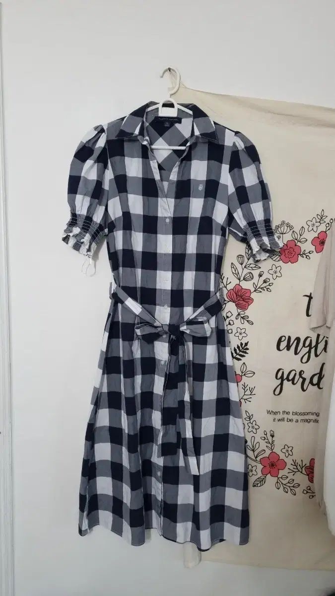 TOMMY HILFIGER パフスリーブ ギンガムチェック Long ONE PIECE 10,257円