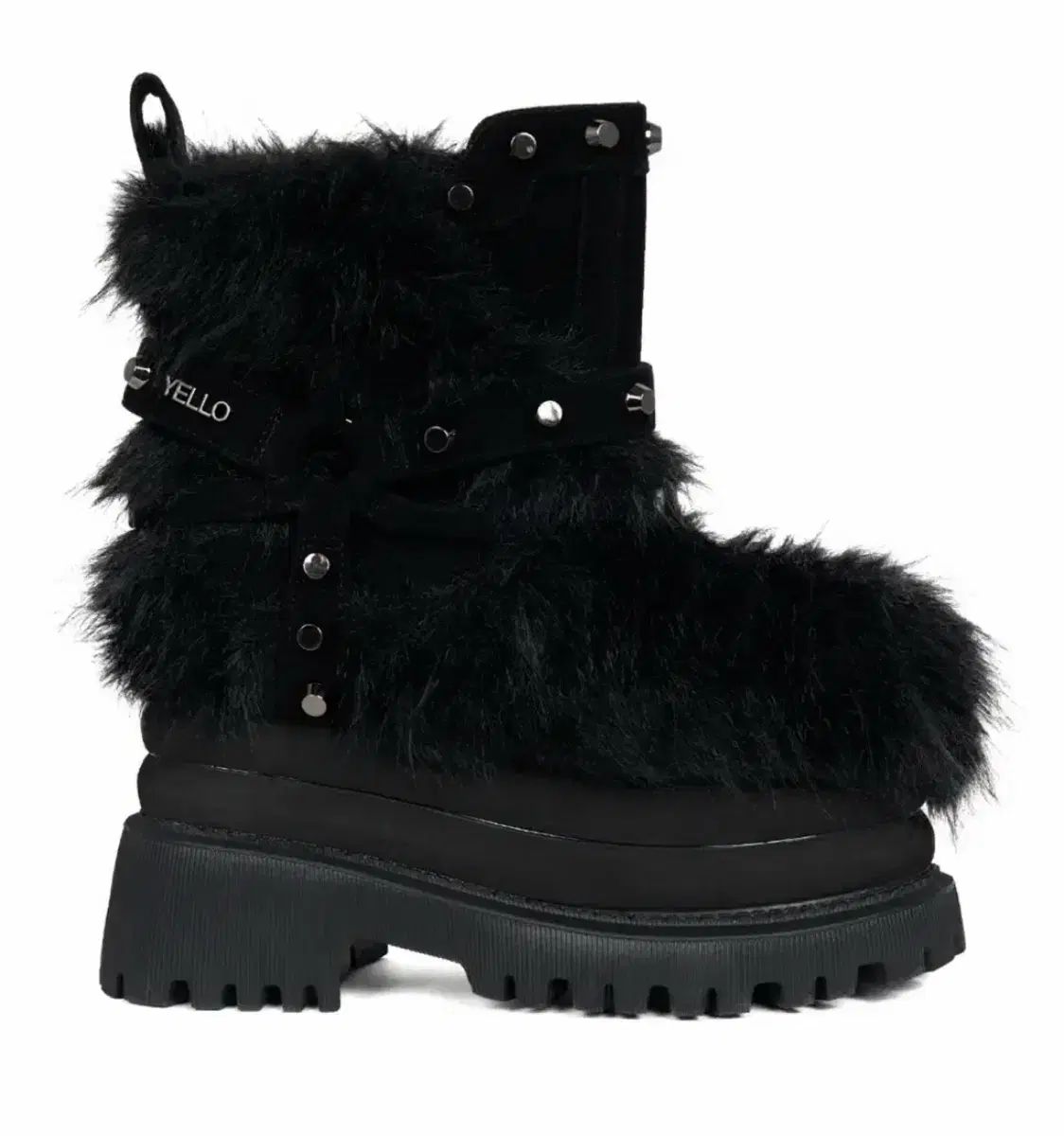 イエロ YELLO シューズ GARMR SHORT BOOTS ファー ブーツ ブラック M