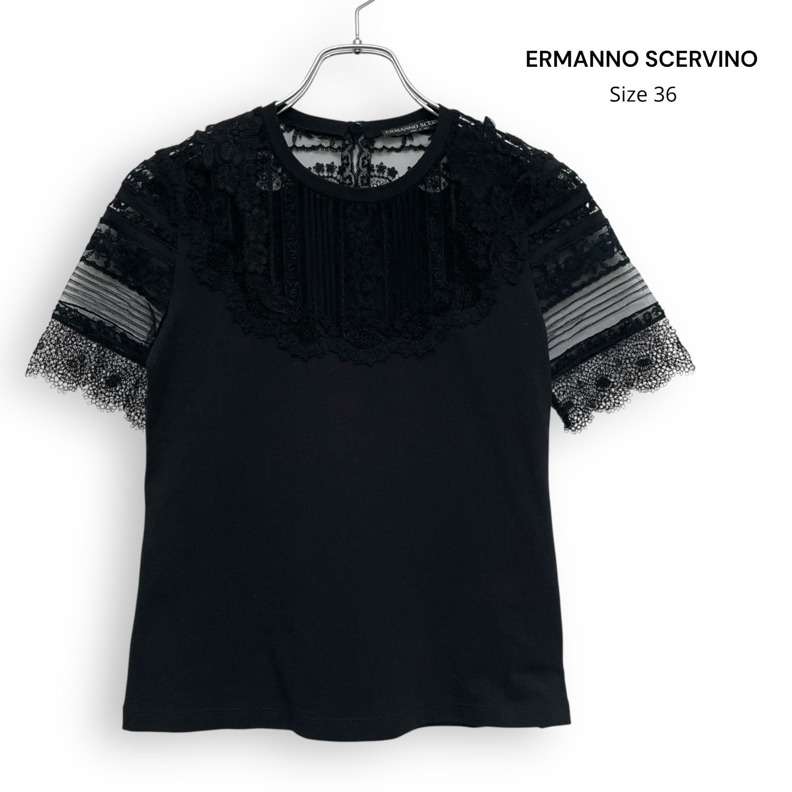 ERMANNO SCERVINO エルマンノ シェルヴィーノ レース 刺繍 半袖