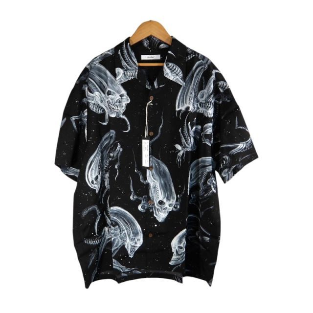EXODUS 25ss SPACE HAWAIAN SHIRT BLACK サイズXL 25SS-SH-HW03 EXODUS 25ss SPACE HAWAIAN SHIRT BLACK サイズXL 25SS-SH-HW03