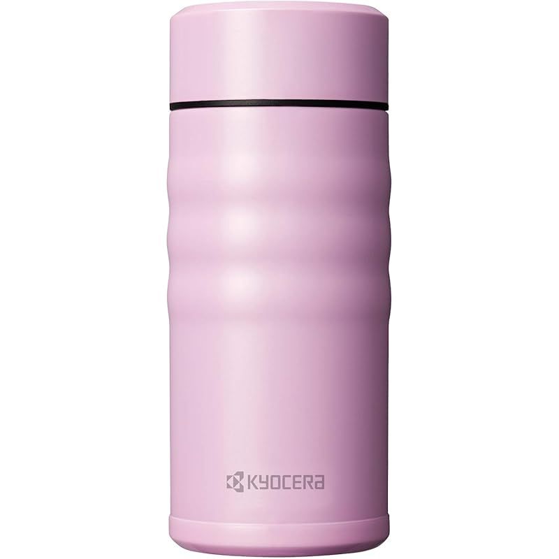 【新品】 京セラ 水筒 セラミック コーヒー ボトル マグボトル 350ml スクリュー式 内面セラミック加工 真空断熱構造 保温 保冷 CERAMUG セラマグ ピンク MB-12S PK