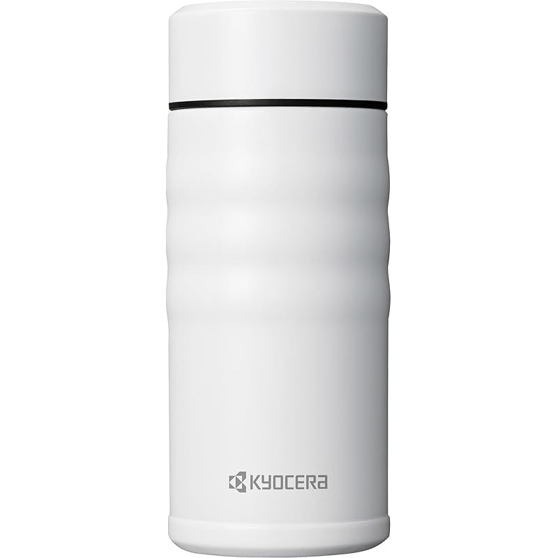 【新品】 京セラ 水筒 セラミック コーヒー ボトル マグボトル 350ml スクリュー式 内面セラミック加工 真空断熱構造 保温 保冷 CERAMUG セラマグ ホワイト 白 MB-12S WH