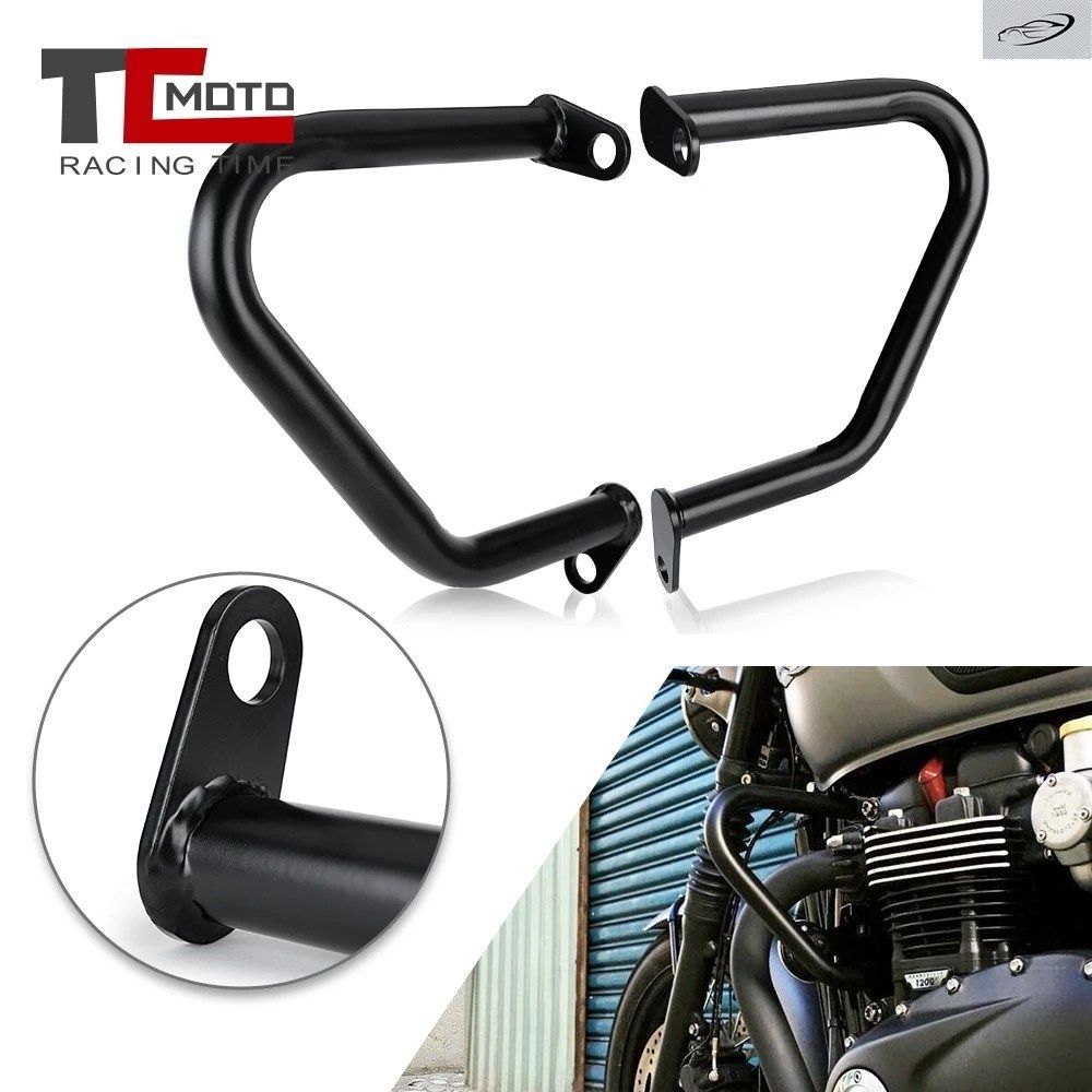 エンジンガード クラッシュバー セーフティバンパープロテクター トライアンフ ボンネビル T100 T120 スラクストン 1200/R ストリートカッ