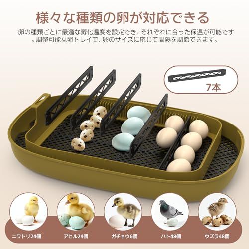 LifeBasis自動孵卵器 インキュベーター 自動恒温機 鳥類専用孵卵器 
