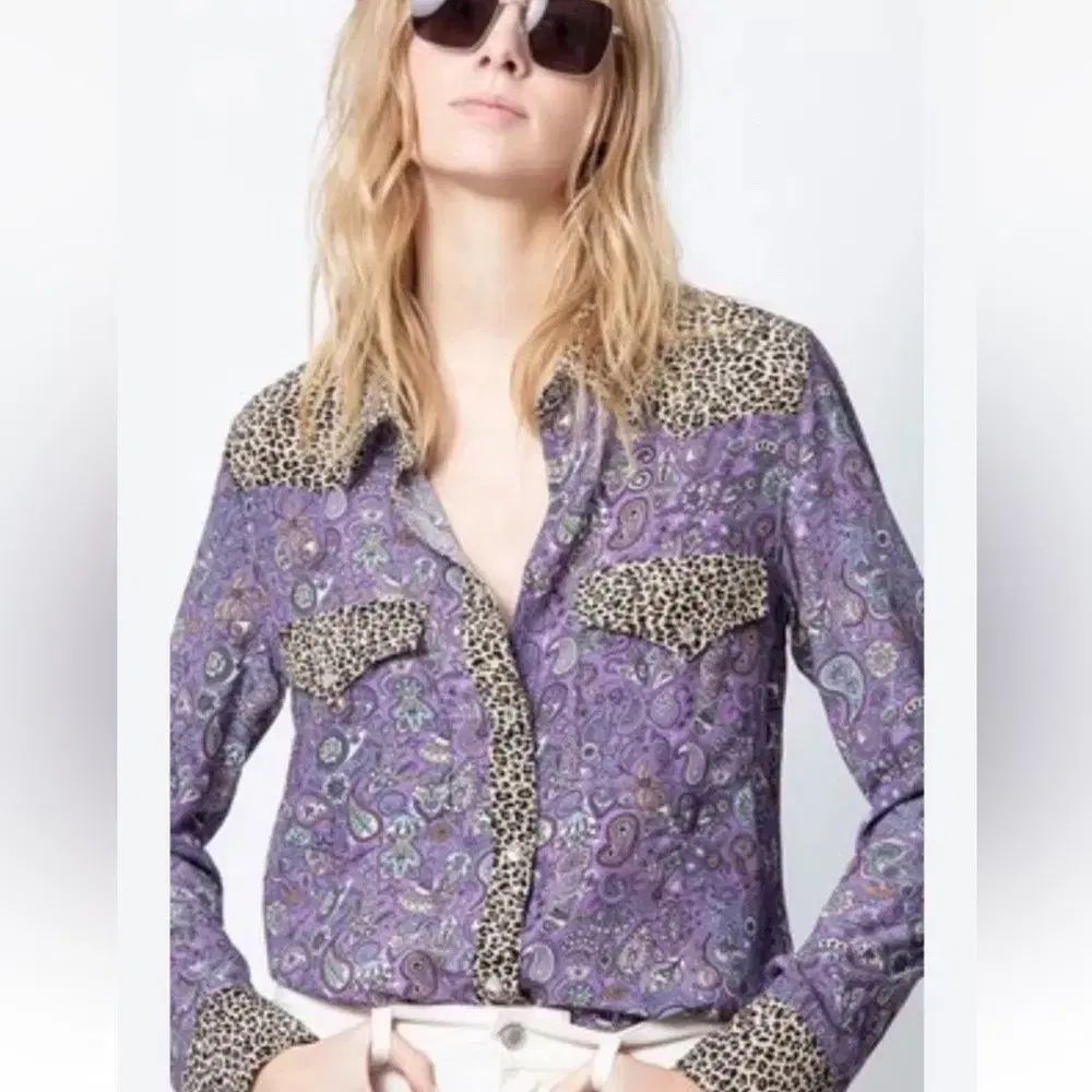 ZADIG&VOLTAIRE ザディグ・エ・ヴォルテール ビスコース ブラウス xsサイズ