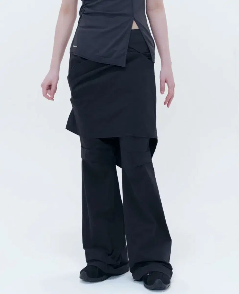 ミセキソウル Draped chiton midi skirt pants SET