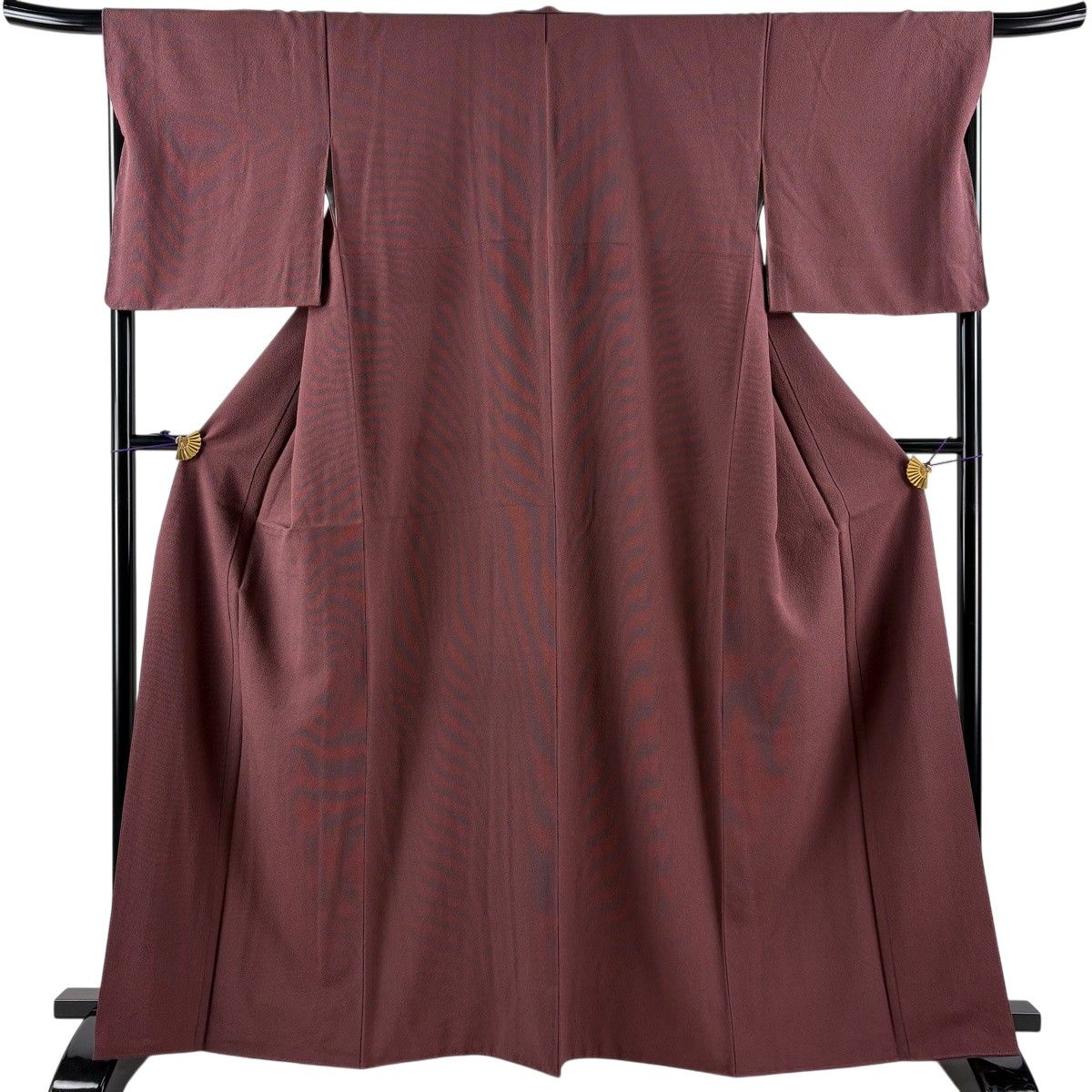 【美品】 江戸小紋 身丈164cm 裄丈68cm L 袷 毛万筋 赤紫 正絹 秀品 【中古】