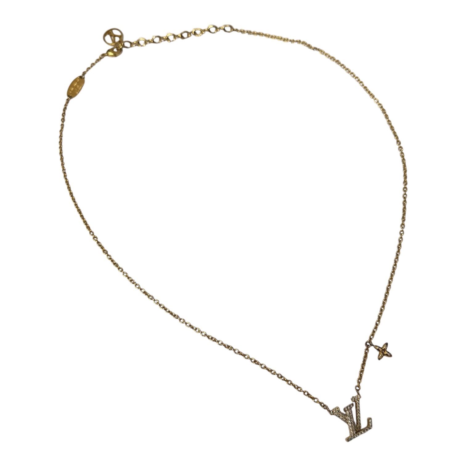 LOUIS VUITTON ルイヴィトン ビトン M00596 ネックレス・コリエ LV アイコニック 現行品 ゴールド×クリア(ホワイト) レディース アクセサリー LOUIS VUITTON ルイヴィトン ビトン M00596 ネックレス・コリエ LV アイコニック 現行品 ゴールド×クリア(ホワイト) レディース アクセサリー