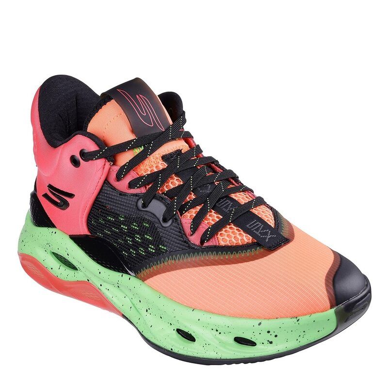 スケッチャーズ メンズ シューズ スニーカー メッシュ Skechers Durable Stability Mesh Comfort Coll LowTop Trainers Mens OrangeGreen オレンジ