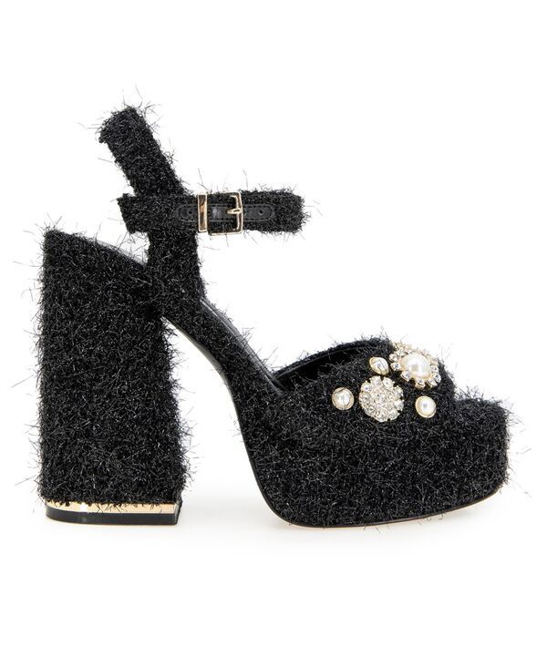 ケネスコール レディース シューズ サンダル Kenneth Cole New York Womens Dolly Charms Dress Sandals Black Tinsel ブラック