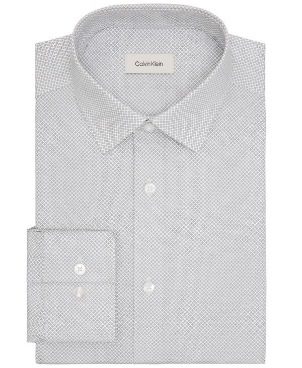 カルバンクライン メンズ トップス シャツ スリムフィット Calvin Klein Mens Dress Shirt Regular Slim FIt Charcoal チャコール