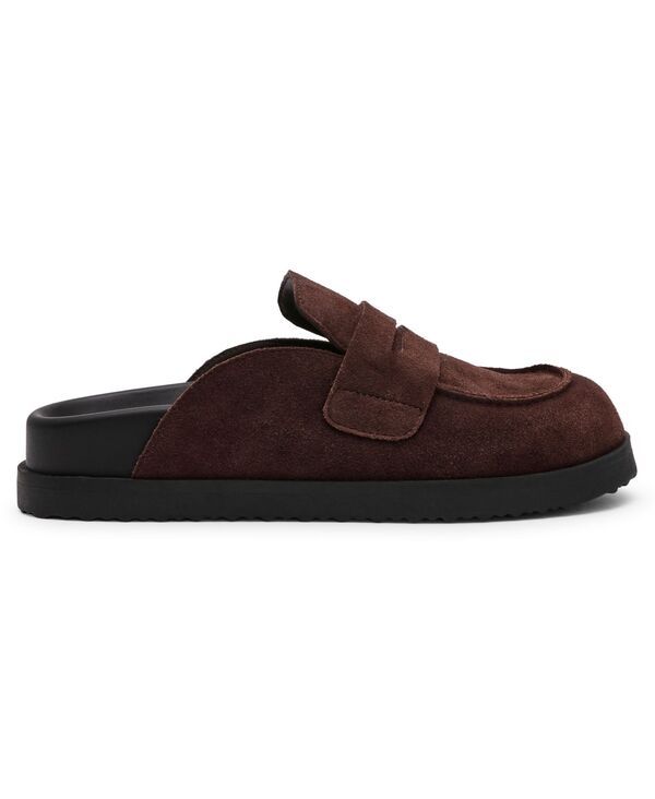 スティーブ マデン レディース シューズ サンダル Steve Madden Womens Toryn Tailored RoundToe Clogs Brown Suede ブラウン