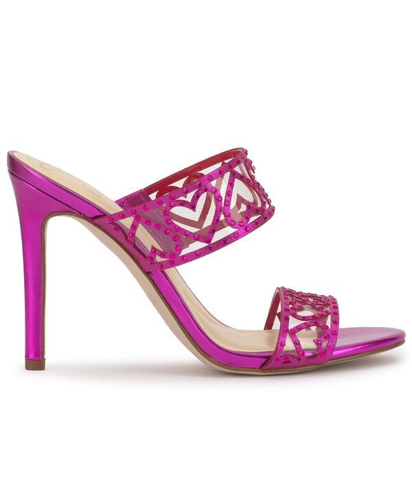ジェシカシンプソン レディース シューズ サンダル Jessica Simpson Womens Jovara Double Heart Band Stiletto Dress Sandals Valley Pink Shimmer ピンク