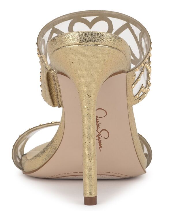 ジェシカシンプソン レディース シューズ サンダル Jessica Simpson Womens Jovara Double Heart Band Stiletto Dress Sandals Gold Shimmer ゴールド