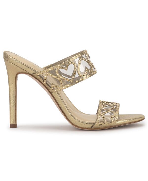 ジェシカシンプソン レディース シューズ サンダル Jessica Simpson Womens Jovara Double Heart Band Stiletto Dress Sandals Gold Shimmer ゴールド