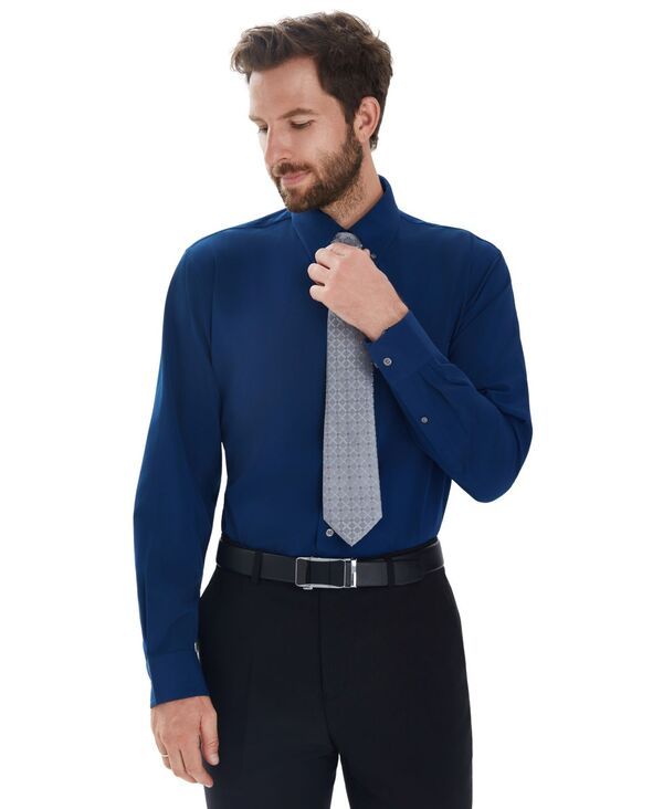 クラブルーム メンズ トップス シャツ ギンガムチェック ギンガム Club Room Mens Medium Gingham Dress Shirt Blue ブルー