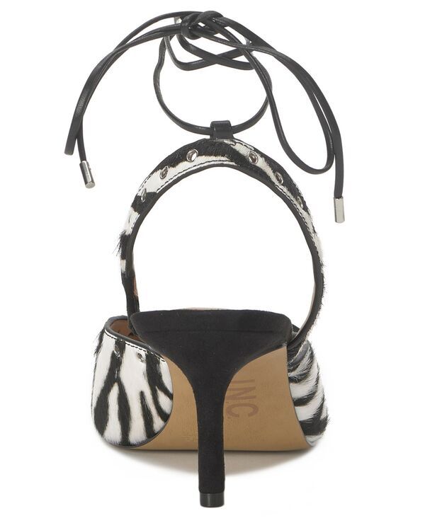 アイエヌシー インターナショナル コンセプト レディース シューズ サンダル レース ヒール INC International Concepts Womens Dayani LaceUp Heel Sandals Zebra Haircalf アニマル