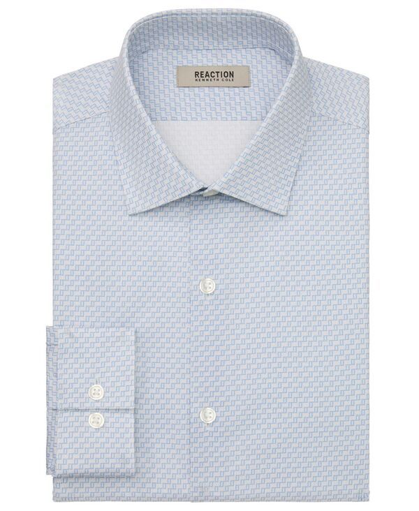 ケネスコール メンズ トップス シャツ スリムフィット Kenneth Cole Reaction Mens TECHNICOLE Slim Fit Dress Shirt Blue Multi ブルー