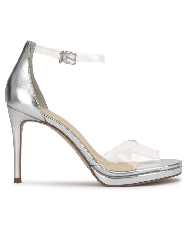 ジェシカシンプソン レディース シューズ サンダル Jessica Simpson Womens Daisile Vinyl Strap Stiletto Sandals Silver MetallicClear シルバー