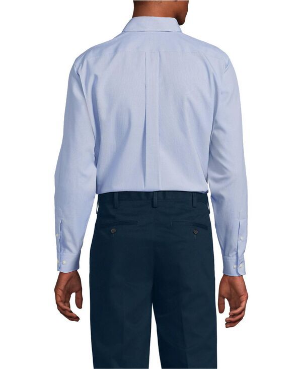 ランズエンド メンズ トップス シャツ ボタンダウン ダウン Lands End Mens Pattern No Iron Supima Pinpoint Button Down Collar Dress Shirt Vibrant lapis mini ch