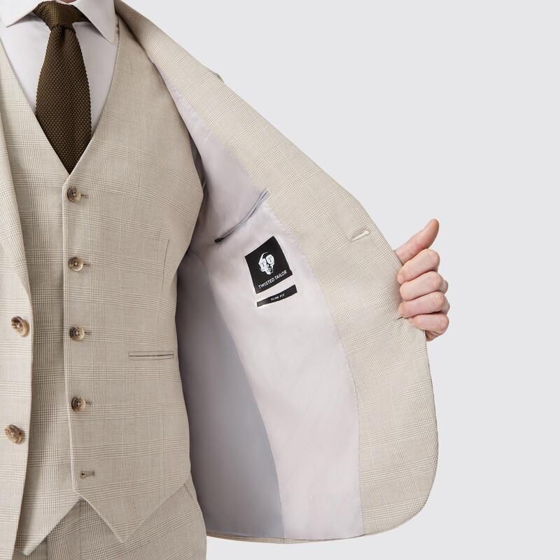 ツイステッド テイラー メンズ アウター ジャケット・ブルゾン スリムフィット Twisted Tailor Mens Beckford Slim Fit Check Suit Jacket Grey Check グレー