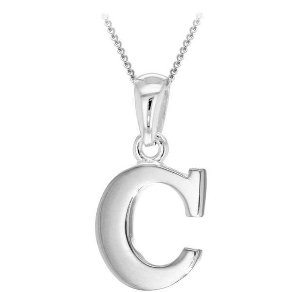 ビー ユー レディース アクセサリー ネックレス・チョーカー・ペンダントトップ レース Be You Silver Initial Necklace Sterling Silver シルバー