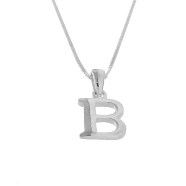 ビー ユー レディース アクセサリー ネックレス・チョーカー・ペンダントトップ レース Be You Silver Initial Necklace Sterling Silver シルバー