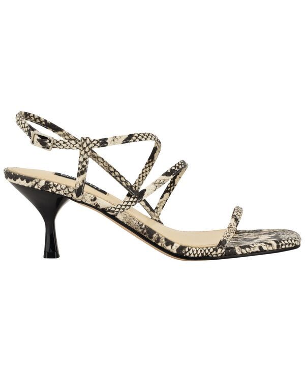 ナインウェスト レディース シューズ サンダル ヒール Nine West Womens Hindy Strappy Kitten Heel Dressandals Light Natural Snake
