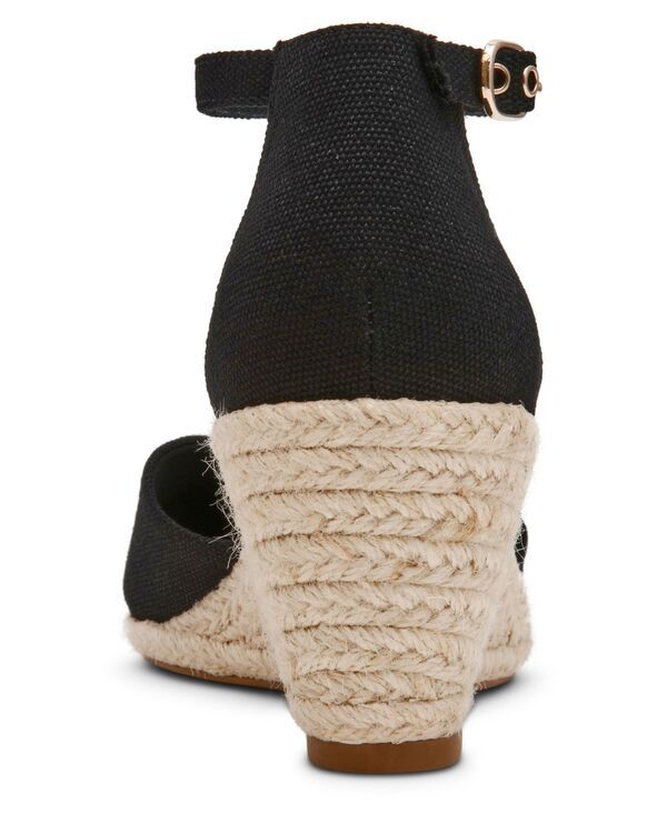 アンクライン レディース シューズ サンダル ヒール Anne Klein Womens Wilmott Wedge Heel Sandals Black Canvas ブラック