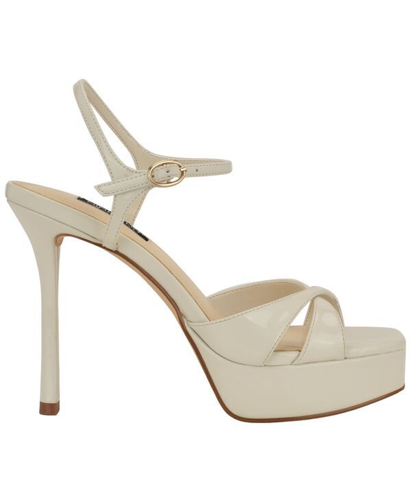 ナインウェスト レディース シューズ サンダル Nine West Womens Tatesquare Toe High Stiletto Sandals Chicream Patent クリーム ナインウェスト レディース シューズ サンダル Nine West Womens Tatesquare Toe High Stiletto Sandals Chicream Patent クリーム