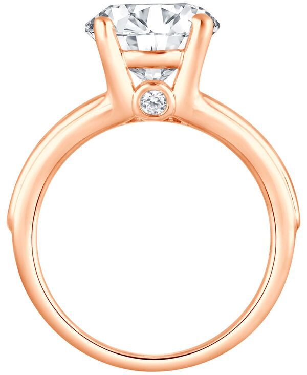 バッジェリーミシュカ レディース アクセサリー リング Badgley Mischka Bagley Mischka Certified Lab Grown Diamond Channel Set Engagement Ring 4 ctw in 14k Ro