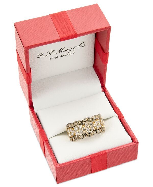 ル ヴァン レディース アクセサリー リング Le Vianude Diamond Chocolate Diamond Scalloped Multirow Ring 214 ctw in 14k Rose Yellow Gold イエロー ル ヴァン レディース アクセサリー リング Le Vianude Diamond Chocolate Diamond Scalloped Multirow Ring 214 ctw in 14k Rose Yellow Gold イエロー